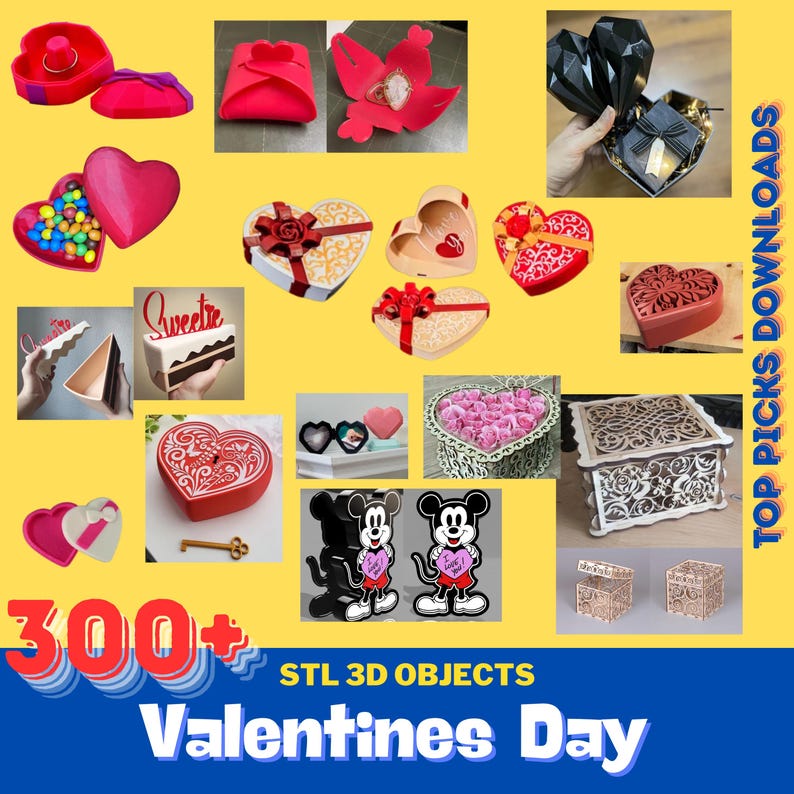 Valentine’s Day STL bundle, 3D Valentine’s Day designs, Valentine’s 3D printing files, heart STL designs, 3D printing Valentine’s gifts, romantic décor STL, 3D printed keychains for Valentine’s, jewelry organizers STL, 3D printed Valentine’s decorations, heart-shaped gift boxes STL, Valentine cookie cutters, custom Valentine’s Day gifts STL, Valentine’s décor 3D designs, personalized Valentine’s gifts, STL files for 3D printing, Valentine’s 3D projects, heart ornaments STL, Valentine’s Day gift ideas, STL f