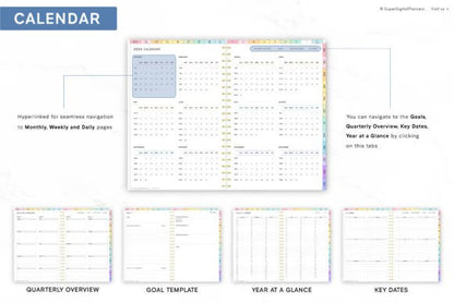 Digital Planner 2024 Monday and Sunday