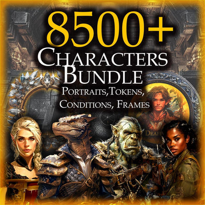 TTRPG character portraits, DnD character portraits, RPG tokens, DnD token borders, RPG character tokens, TTRPG token frames, DnD character art, Pathfinder character portraits, DnD token sets, RPG portrait download, digital RPG art, character portraits for DnD, TTRPG character artwork, virtual tabletop RPG, high-quality RPG portraits, TTRPG portrait bundle, DnD portraits for tokens, character tokens for RPG, digital TTRPG portraits, fantasy RPG character portraits, role-playing game portraits, character art 