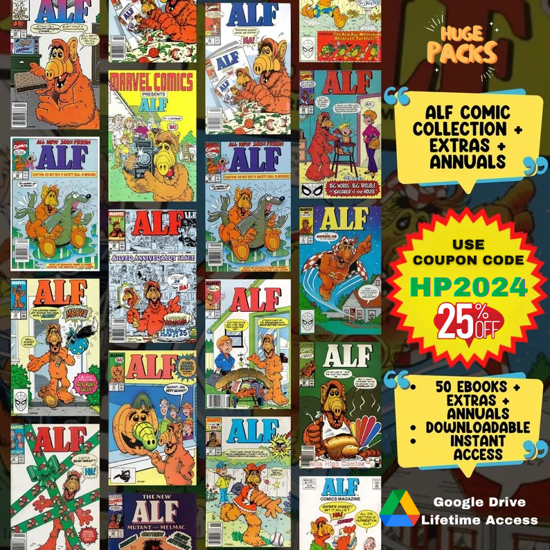 ALF Comic Collection, 1980s Comics, Digital Comic Series, ALF TV Show, Melmac Comics, Classic Sci-Fi Humor, Retro Comic Collection, ALF Adventures, 80s Comic Books, ALF Fans, Instant Comic Download, CBR Comic Format, Digital Comic Library, Retro Humor, ALF Digital Edition, Hilarious Alien Comics, Classic TV Comics, Digital Comic Bundle, Downloadable Comics, Sci-Fi Comic Series, ALF Comic Digital, 80s Nostalgia, ALF Comic Set, CBZ Comic Download, Quirky Humor Comics, Fun for All Ages, ALF Comic Issues, Timel