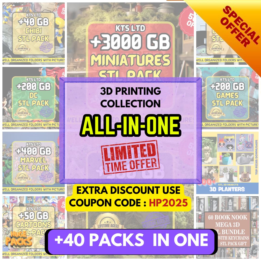 MEGA Ultimate STL Pack Bundle- JANUARY 2025 Update