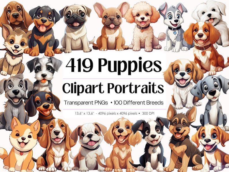 puppy clipart bundle, dog breed illustrations, puppy PNG files, cartoon puppy clipart, sublimation puppy images, dog breed PNG files, puppy T-shirt designs, dog clipart for crafting, cute puppy PNG, high-resolution dog images, puppy print designs, printable puppy clipart, puppy mug designs, puppy illustrations for scrapbooking, commercial use puppy clipart, puppy clipart for sublimation, dog breed clipart bundle, printable puppy artwork, transparent puppy PNG, cartoon dog illustrations, cute dog breed image