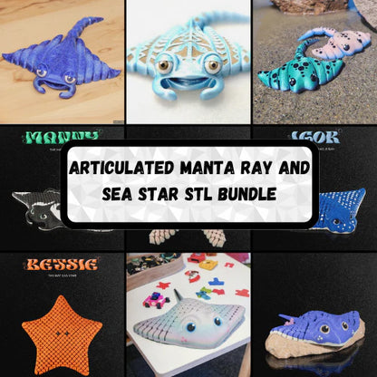 Articulated Flexi Manta Ray, 3D printable sea star, flexible manta ray STL, articulated marine creatures STL, sea star 3D model, marine life STL files, ocean creatures 3D prints, 3D printing ocean creatures, manta ray STL files, flexible sea star STL, articulated sea star model, 3D printed manta ray, 3D ocean creatures, marine life 3D printing, poseable sea star STL, ocean lovers 3D prints, flexible starfish model, printable ocean creatures STL, dynamic sea life 3D prints, poseable manta ray STL, 3D printed