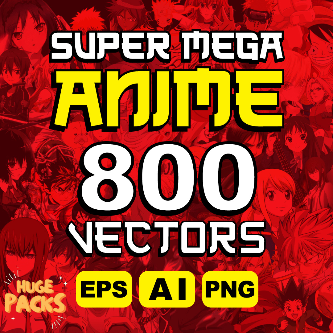 SUPER MEGA ANIME ⭐+800 VECTORS⭐